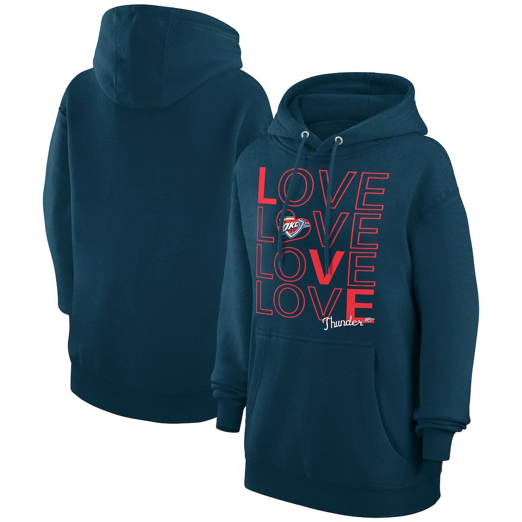 NBA Oklahoma City Thunder G-III 4Her by Carl Banks Women's Basketball Love Fleece Pullover Hoodie