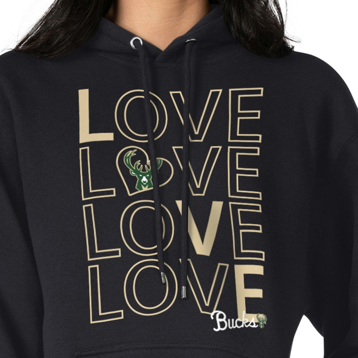 NBA Milwaukee Bucks G-III 4Her by Carl Banks Women's Basketball Love Fleece Pullover Hoodie