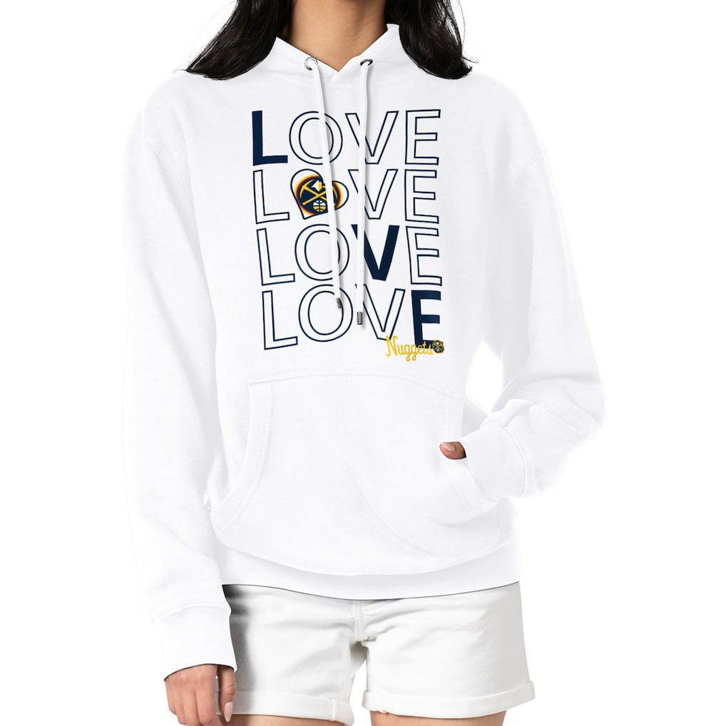 NBA Denver Nuggets G-III 4Her by Carl Banks Women's Basketball Love Fleece Pullover Hoodie sale