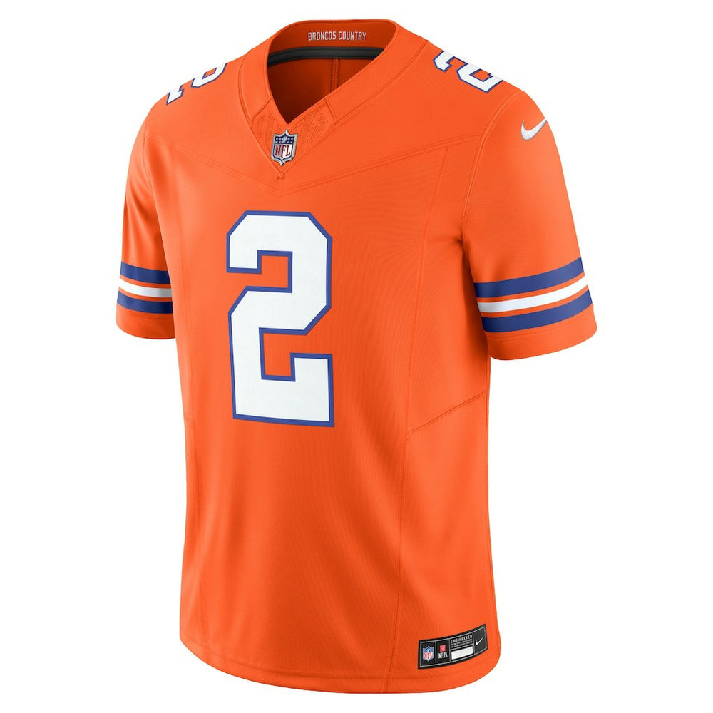 Patrick Surtain II  Alternate Mile High Collection 1977 Throwback Vapor F.U.S.E. Limited Jersey - Denver Broncos