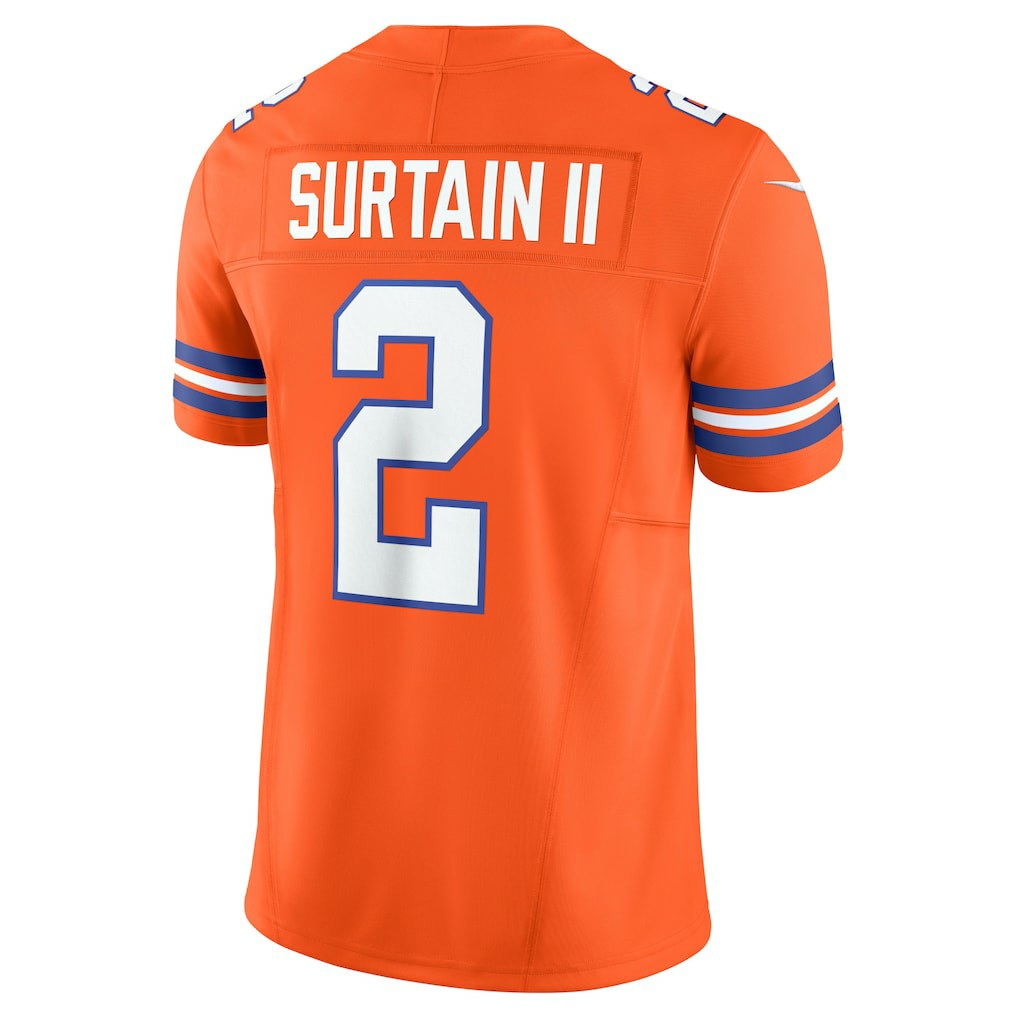 Patrick Surtain II  Alternate Mile High Collection 1977 Throwback Vapor F.U.S.E. Limited Jersey - Denver Broncos
