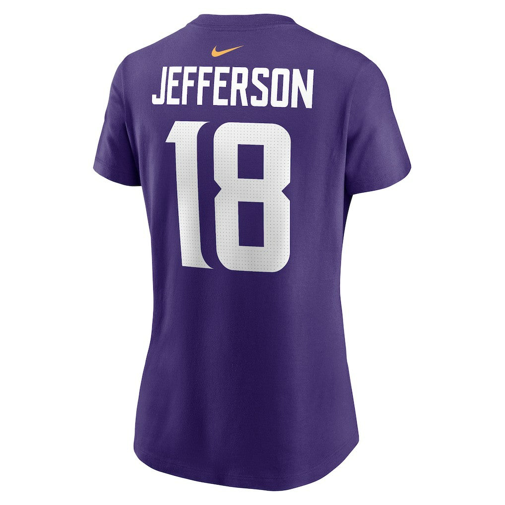 Justin Jefferson  Women's Player Name & Number T-Shirt - Minnesota Vikings