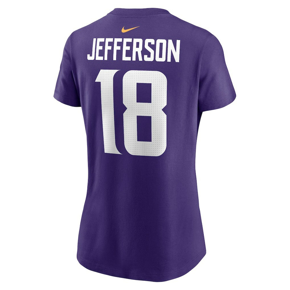 Justin Jefferson  Women's Player Name & Number T-Shirt - Minnesota Vikings