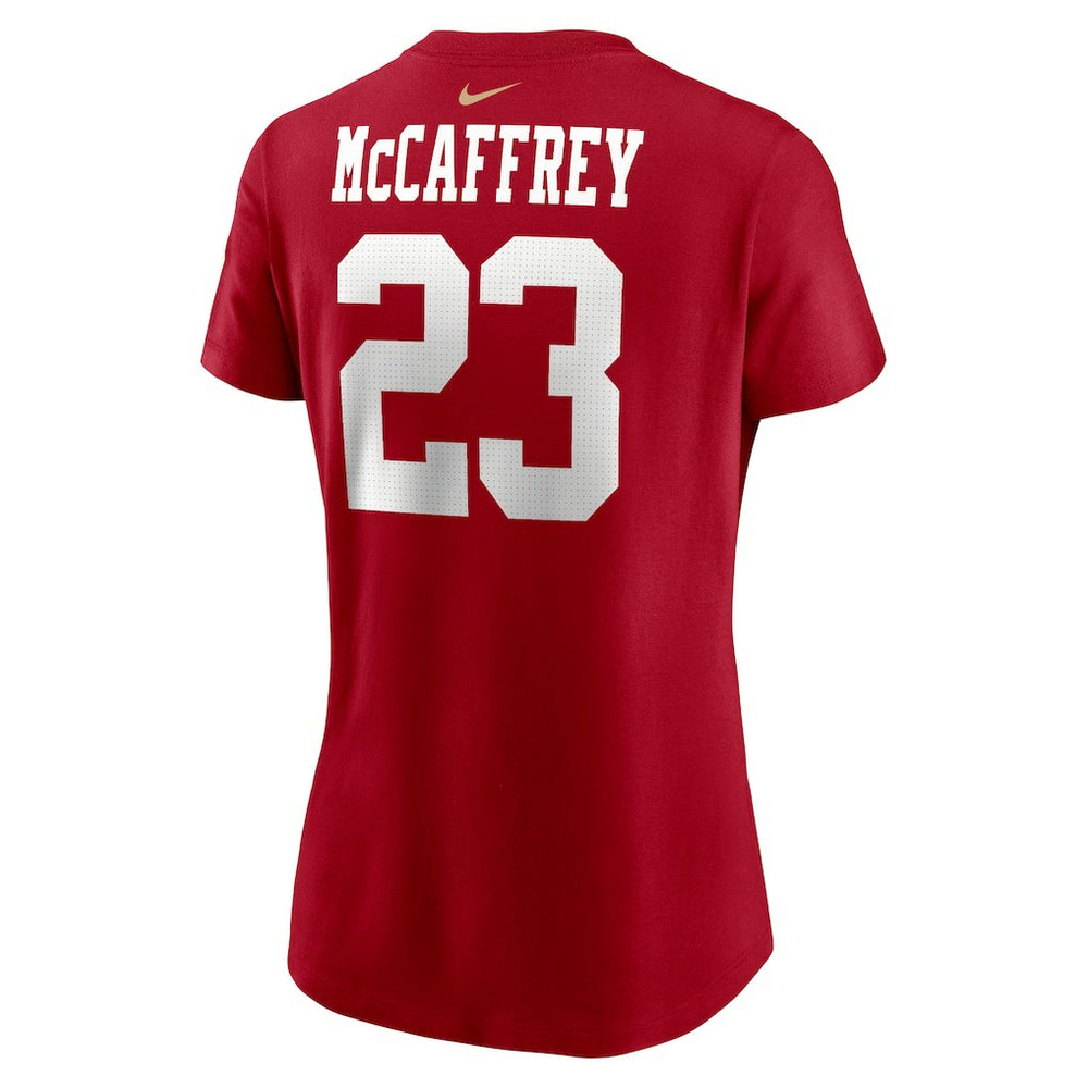 Christian McCaffrey  Women's Player Name & Number T-Shirt - San Francisco 49ers