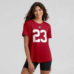 Christian McCaffrey  Women's Player Name & Number T-Shirt - San Francisco 49ers