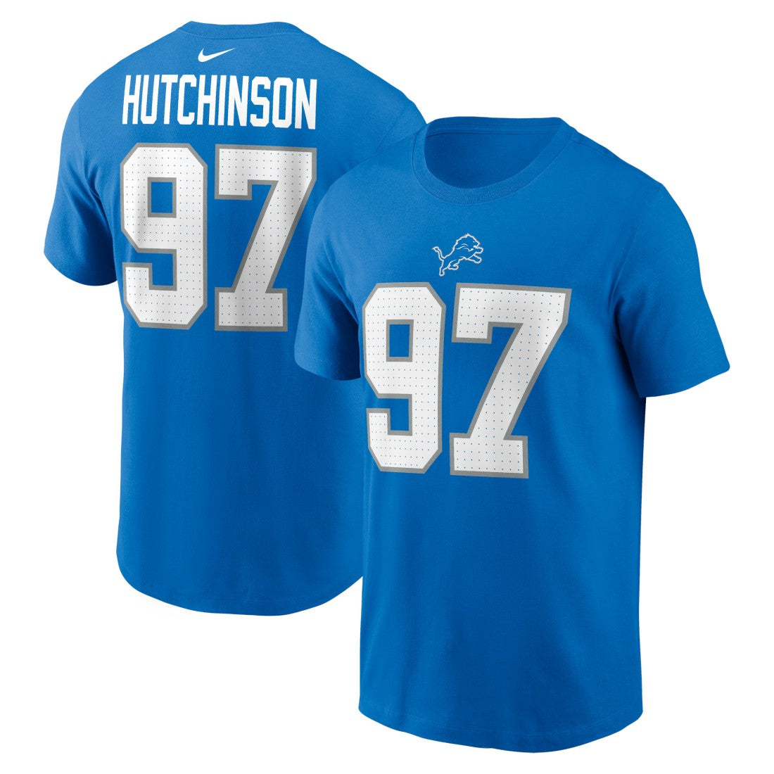 Aidan Hutchinson  Name & Number T-Shirt - Detroit Lions