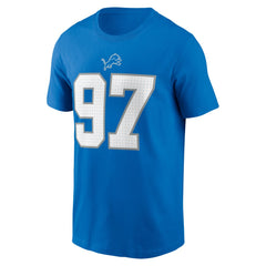 Aidan Hutchinson  Name & Number T-Shirt - Detroit Lions