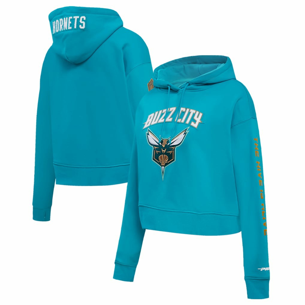 NBA Charlotte Hornets Pro Standard Women's 2023/24 City Edition Cropped Pullover Hoodie