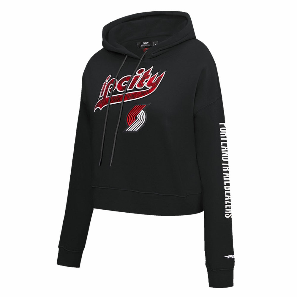 NBA Portland Trail Blazers Pro Standard Women's 2023/24 City Edition Cropped Pullover Hoodie