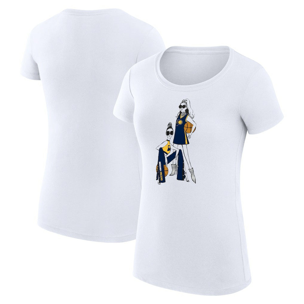 NBA Indiana Pacers G-III 4Her by Carl Banks Women's Super-Slim Fit Lightweight Basketball Girls T-Shirt