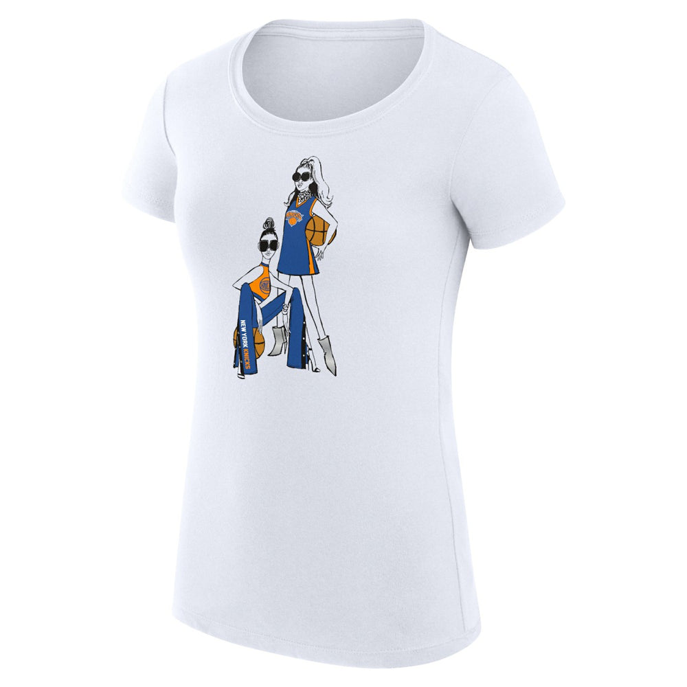 NBA New York Knicks G-III 4Her by Carl Banks Women's Super-Slim Fit Lightweight Basketball Girls T-Shirt