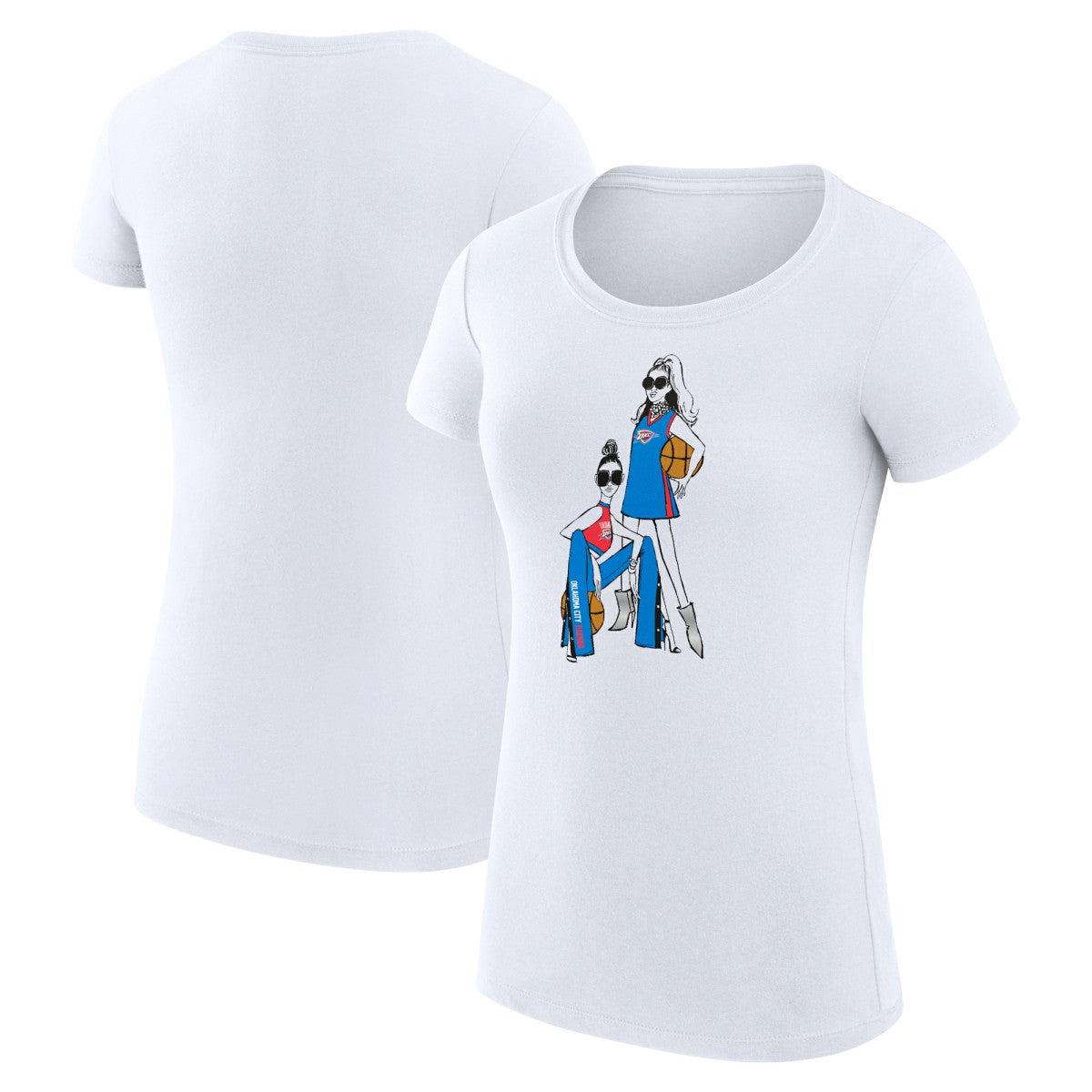 NBA Oklahoma City Thunder G-III 4Her by Carl Banks Women's Super-Slim Fit Lightweight Basketball Girls T-Shirt
