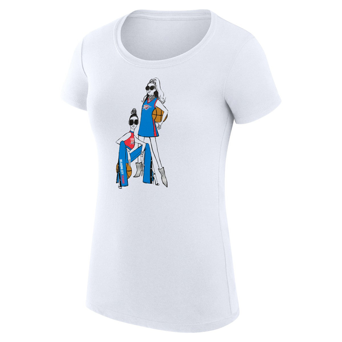 NBA Oklahoma City Thunder G-III 4Her by Carl Banks Women's Super-Slim Fit Lightweight Basketball Girls T-Shirt