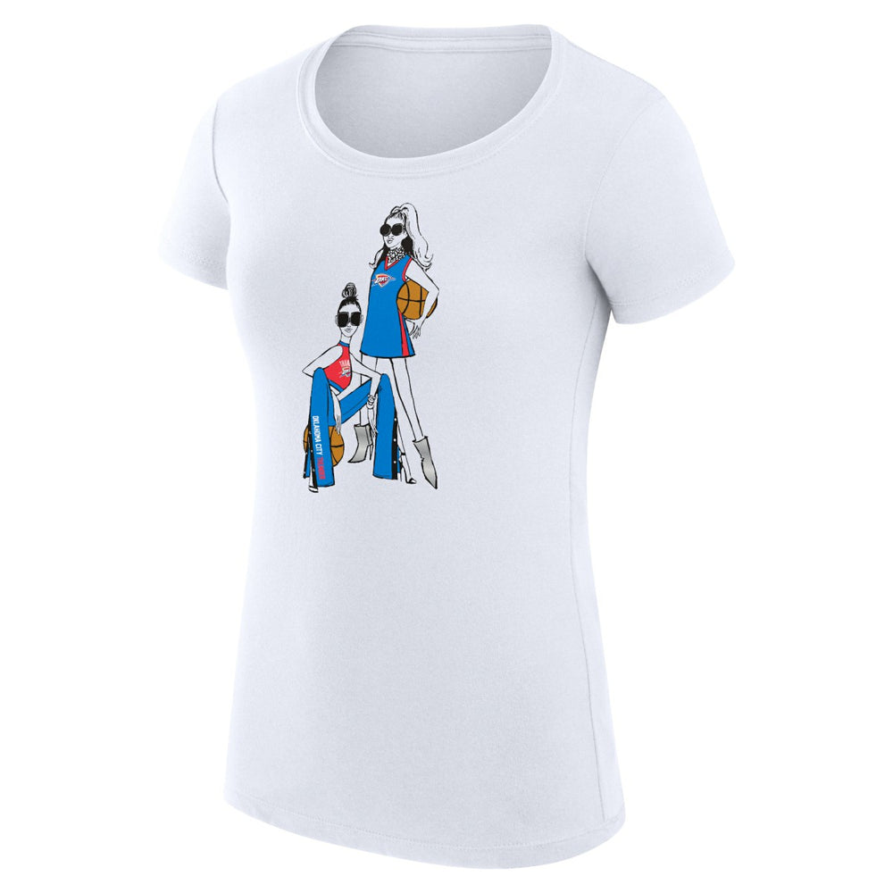 NBA Oklahoma City Thunder G-III 4Her by Carl Banks Women's Super-Slim Fit Lightweight Basketball Girls T-Shirt