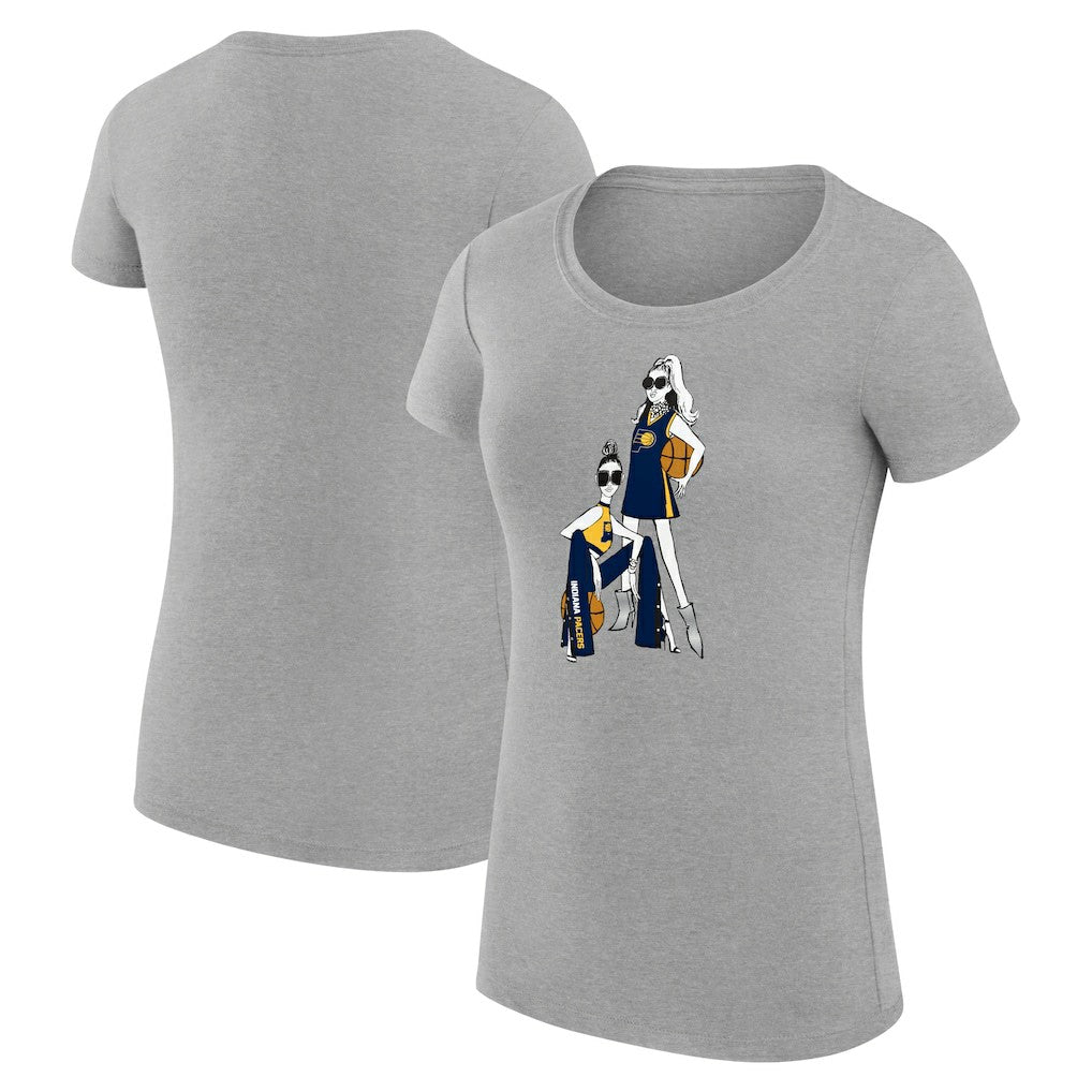 NBA Indiana Pacers G-III 4Her by Carl Banks Women's Super-Slim Fit Lightweight Basketball Girls T-Shirt