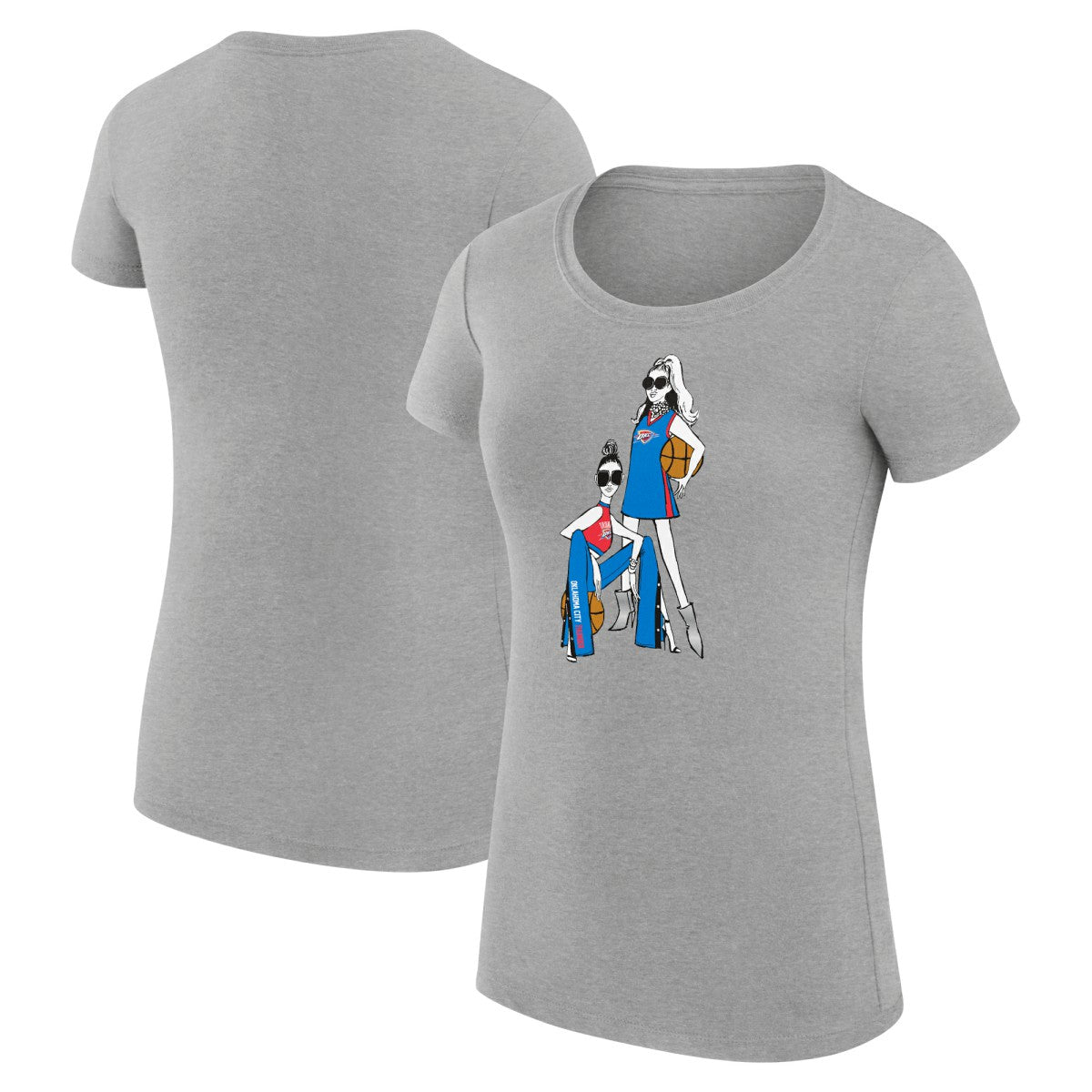 NBA Oklahoma City Thunder G-III 4Her by Carl Banks Women's Super-Slim Fit Lightweight Basketball Girls T-Shirt