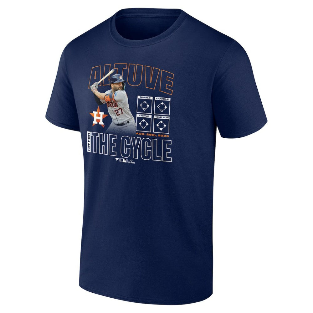 MLB Jose Altuve Houston Astros Cycle T-Shirt – Navy