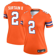 Patrick Surtain II  Women's Alternate Legend Player Performance Top - Denver Broncos