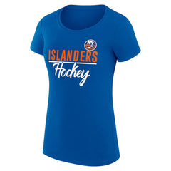 NHL Royal New York Islanders G-III 4Her by Carl Banks Women's Super-Slim Fit Lightweight Team Sport T-Shirt