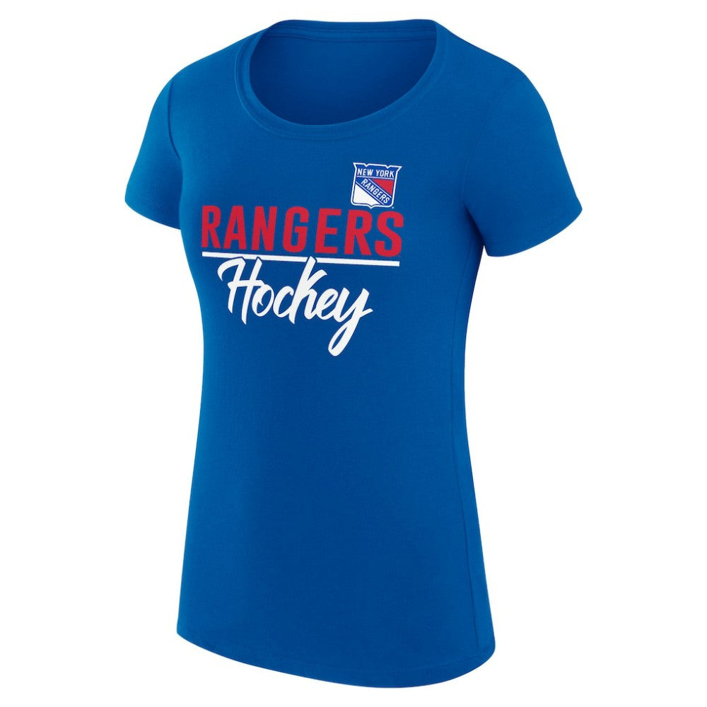 NHL Blue New York Rangers G-III 4Her by Carl Banks Women's Super-Slim Fit Lightweight Team Sport T-Shirt