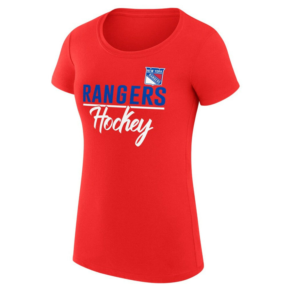 NHL Red New York Rangers G-III 4Her by Carl Banks Women's Super-Slim Fit Lightweight Team Sport T-Shirt