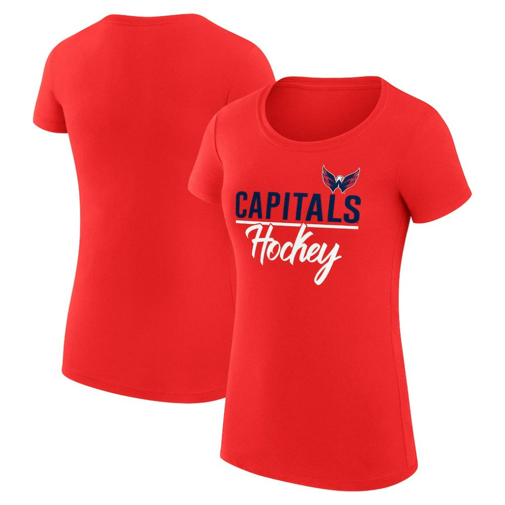 NHL Red Washington Capitals G-III 4Her by Carl Banks Women's Super-Slim Fit Lightweight Team Sport T-Shirt