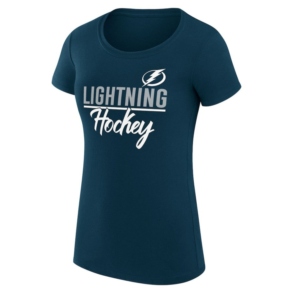 NHL Navy Tampa Bay Lightning G-III 4Her by Carl Banks Women's Super-Slim Fit Lightweight Team Sport T-Shirt