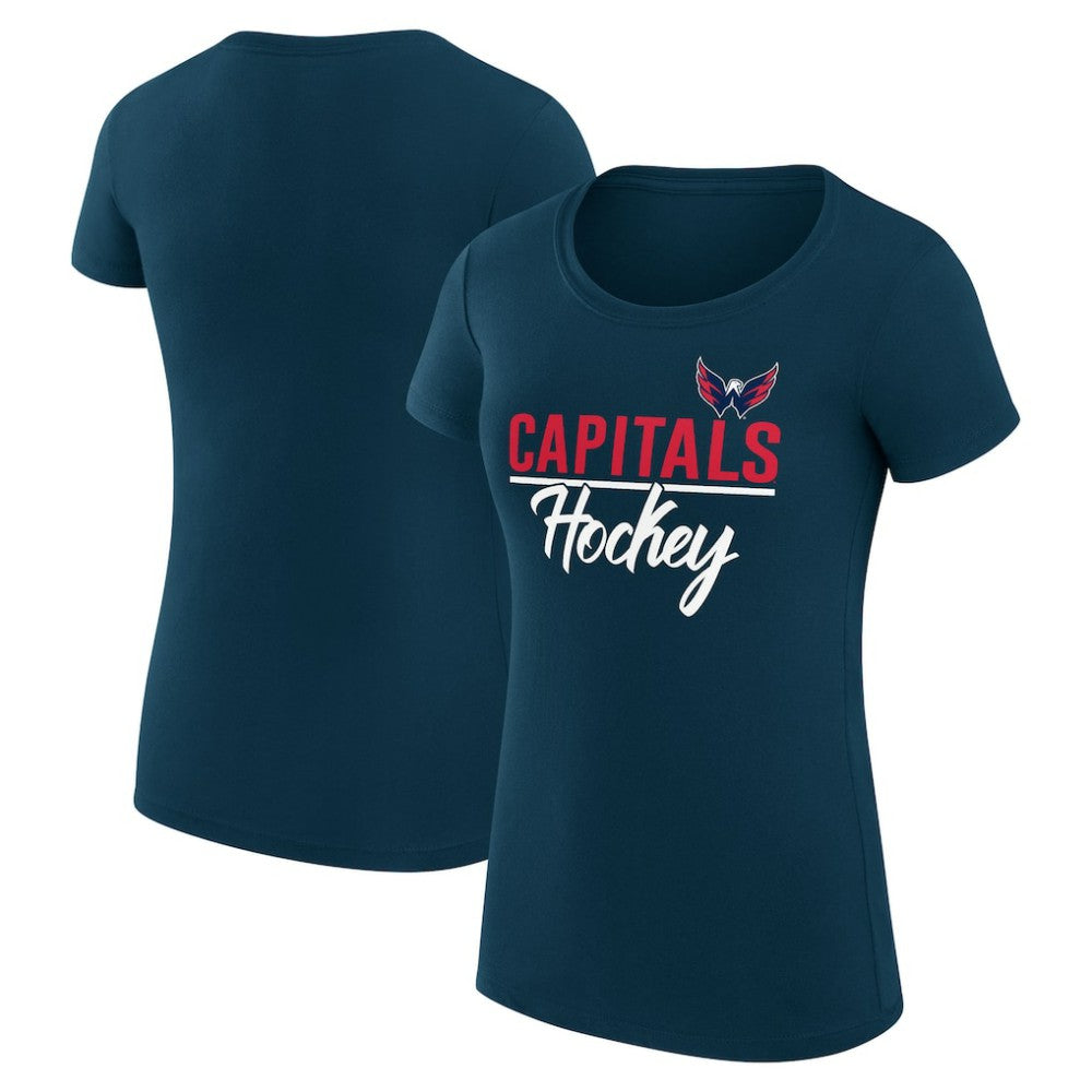 NHL Navy Washington Capitals G-III 4Her by Carl Banks Women's Super-Slim Fit Lightweight Team Sport T-Shirt