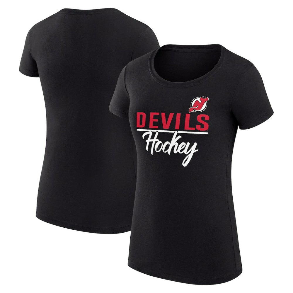 NHL Black New Jersey Devils G-III 4Her by Carl Banks Women's Super-Slim Fit Lightweight Team Sport T-Shirt