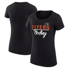 NHL Black Philadelphia Flyers G-III 4Her by Carl Banks Women's Super-Slim Fit Lightweight Team Sport T-Shirt