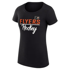 NHL Black Philadelphia Flyers G-III 4Her by Carl Banks Women's Super-Slim Fit Lightweight Team Sport T-Shirt