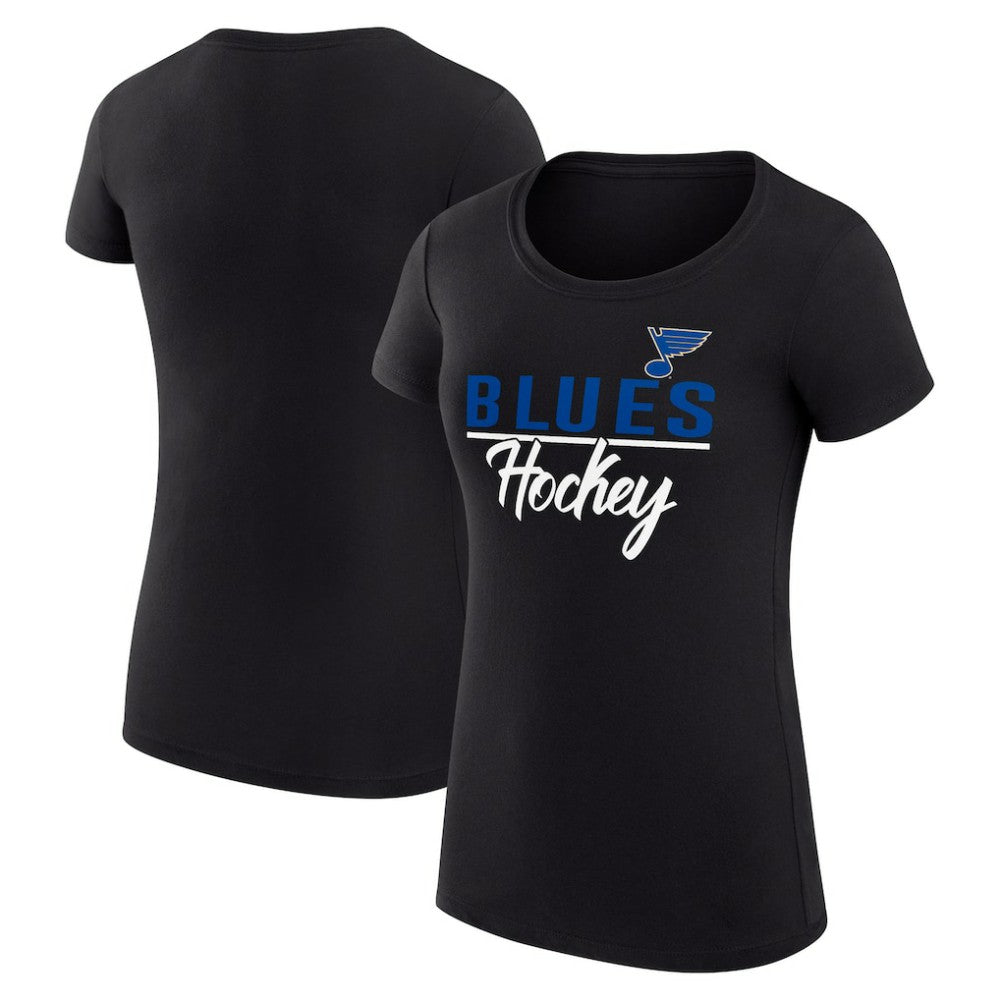NHL Black St. Louis Blues G-III 4Her by Carl Banks Women's Super-Slim Fit Lightweight Team Sport T-Shirt