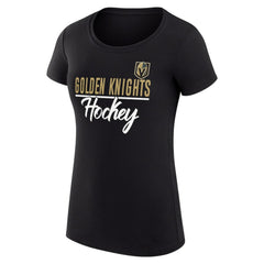 NHL Black Vegas Golden Knights G-III 4Her by Carl Banks Women's Super-Slim Fit Lightweight Team Sport T-Shirt