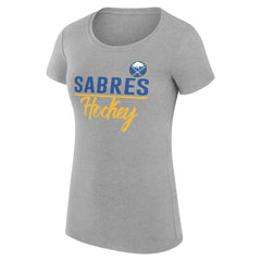 NHL Gray Buffalo Sabres G-III 4Her by Carl Banks Women's Super-Slim Fit Lightweight Team Sport T-Shirt