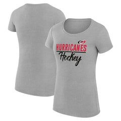 NHL Gray Carolina Hurricanes G-III 4Her by Carl Banks Women's Super-Slim Fit Lightweight Team Sport T-Shirt