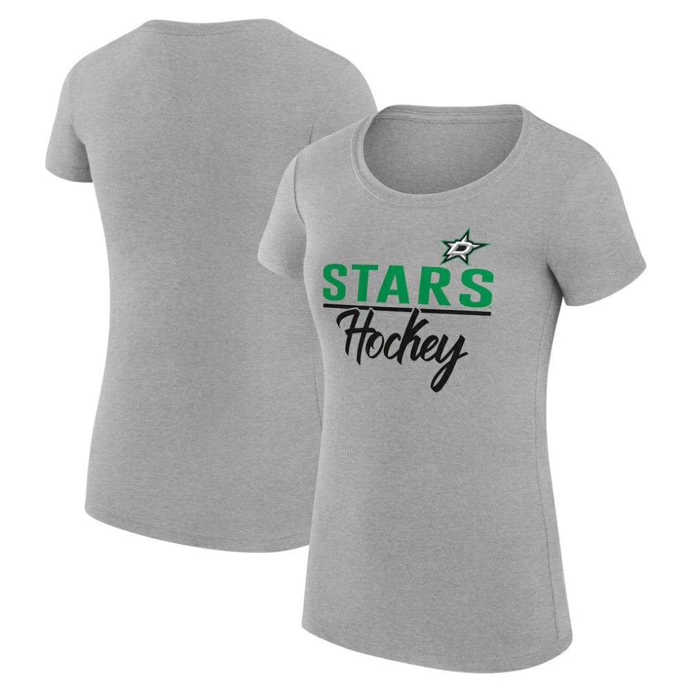 NHL Gray Dallas Stars G-III 4Her by Carl Banks Women's Super-Slim Fit Lightweight Team Sport T-Shirt