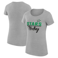 NHL Gray Dallas Stars G-III 4Her by Carl Banks Women's Super-Slim Fit Lightweight Team Sport T-Shirt
