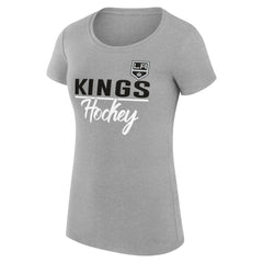 NHL Gray Los Angeles Kings G-III 4Her by Carl Banks Women's Super-Slim Fit Lightweight Team Sport T-Shirt