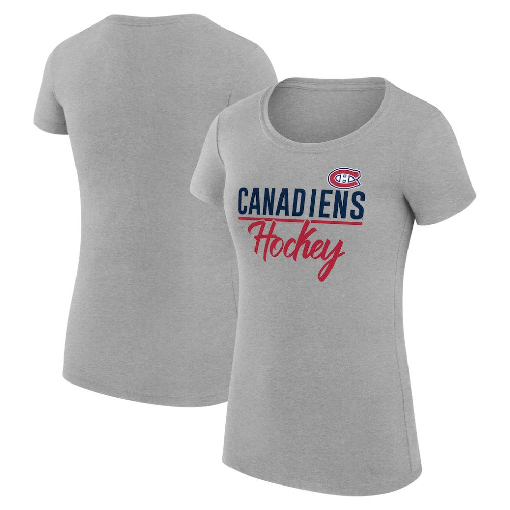 NHL Gray Montreal Canadiens G-III 4Her by Carl Banks Women's Super-Slim Fit Lightweight Team Sport T-Shirt