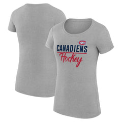 NHL Gray Montreal Canadiens G-III 4Her by Carl Banks Women's Super-Slim Fit Lightweight Team Sport T-Shirt