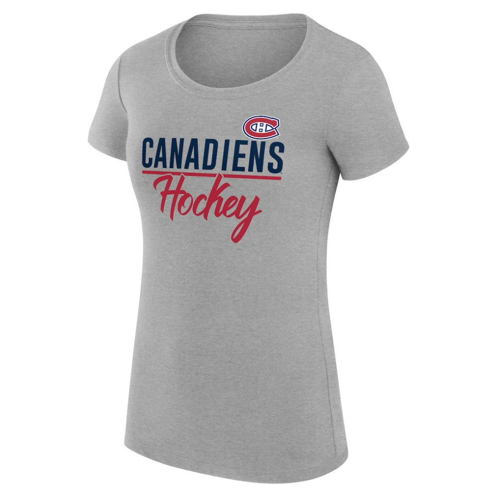 NHL Gray Montreal Canadiens G-III 4Her by Carl Banks Women's Super-Slim Fit Lightweight Team Sport T-Shirt