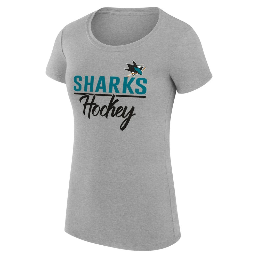 NHL Gray San Jose Sharks G-III 4Her by Carl Banks Women's Super-Slim Fit Lightweight Team Sport T-Shirt