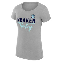 NHL Gray Seattle Kraken G-III 4Her by Carl Banks Women's Super-Slim Fit Lightweight Team Sport T-Shirt