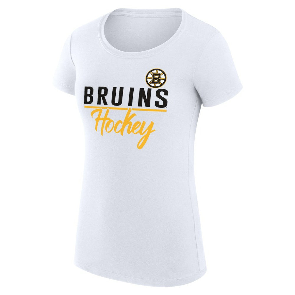 NHL White Boston Bruins G-III 4Her by Carl Banks Women's Super-Slim Fit Lightweight Team Sport T-Shirt