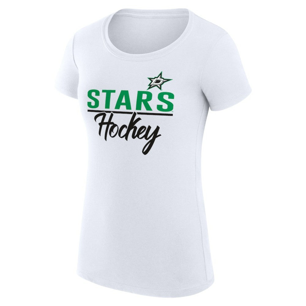 NHL White Dallas Stars G-III 4Her by Carl Banks Women's Super-Slim Fit Lightweight Team Sport T-Shirt