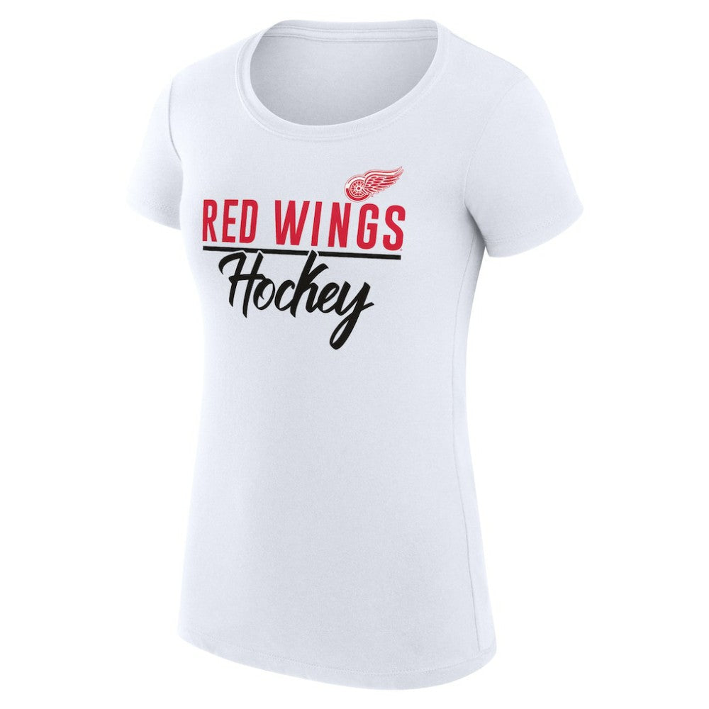 NHL White Detroit Red Wings G-III 4Her by Carl Banks Women's Super-Slim Fit Lightweight Team Sport T-Shirt