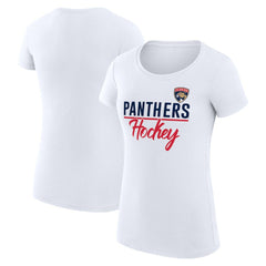 NHL White Florida Panthers G-III 4Her by Carl Banks Women's Super-Slim Fit Lightweight Team Sport T-Shirt
