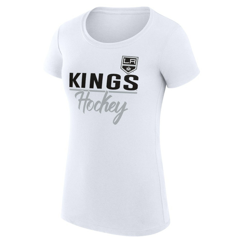NHL White Los Angeles Kings G-III 4Her by Carl Banks Women's Super-Slim Fit Lightweight Team Sport T-Shirt