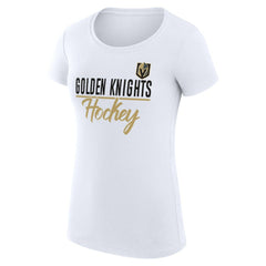 NHL White Vegas Golden Knights G-III 4Her by Carl Banks Women's Super-Slim Fit Lightweight Team Sport T-Shirt