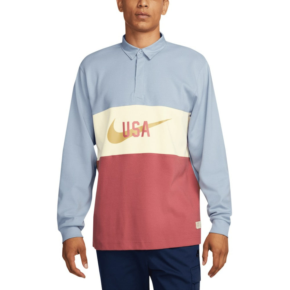USMNT Rugby Long Sleeve Top - Nike Light Blue